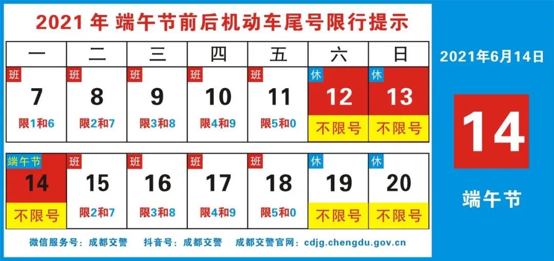 端午假期成都限号吗？市区内该咋避堵？最新指南来了