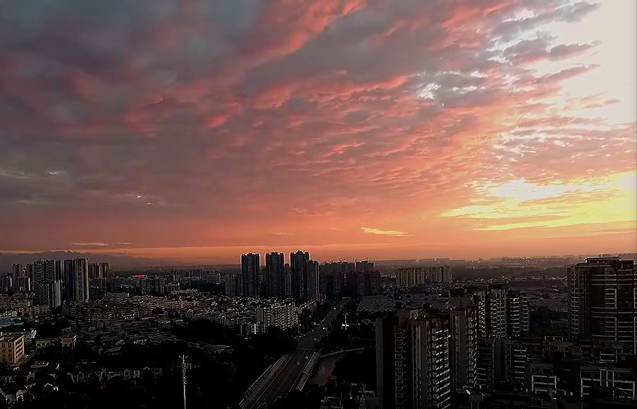 一组延时镜头带你欣赏温江这座城市的清晨