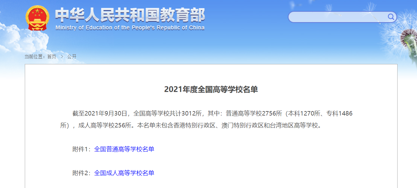 全国高等学校名单最新发布！四川有这134所→
