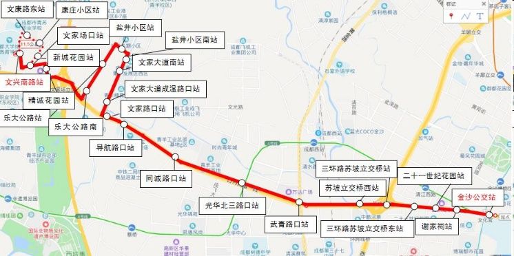 日月大道快速公交K5线走向示意图