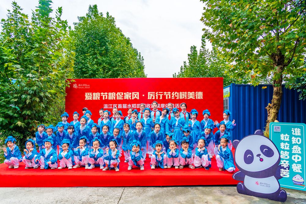 9月11日，温江组织市民代表深入田间，观摩水稻从种植到收割的全程机械化演示。图@张志强