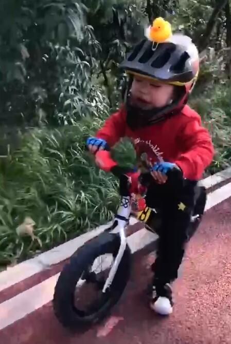 没人扶，没人帮，2岁3个月，哭着跑完。大家请给小宝贝儿点赞！