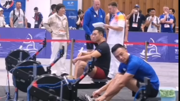 肌腱断裂手术后的第48天！他挺进#2019世警会 室内划艇决赛~